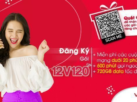 Đăng Ký 12V120 Viettel sử dụng 1 năm 2025
