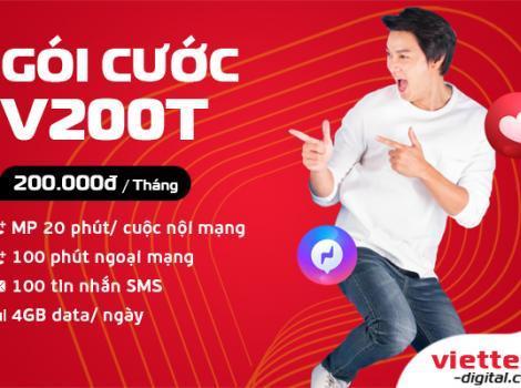 Đăng ký gói 4G 200K Viettel cho thuê bao trả sau 2025
