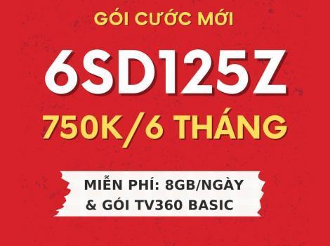 Ưu đãi 6Gb/ ngày trong 6 tháng với 6SD125Z Viettel chỉ 125k/ tháng