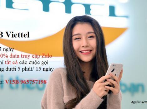 V15B Viettel 15k ưu đãi data miễn phí cước thoại