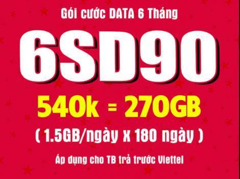 Gói cước 6SD90 Viettel đăng ký ngay nhận ưu đãi khủng
