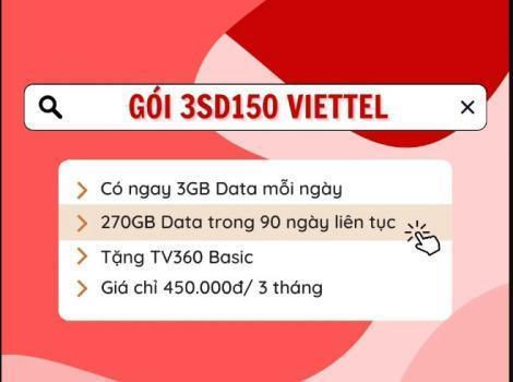 Cách đăng ký gói cước 3SD150 Viettel nhanh nhất