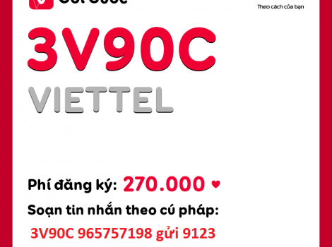 Đăng ký gói 3V90C - Ưu đãi thả ga chỉ 90k/ tháng