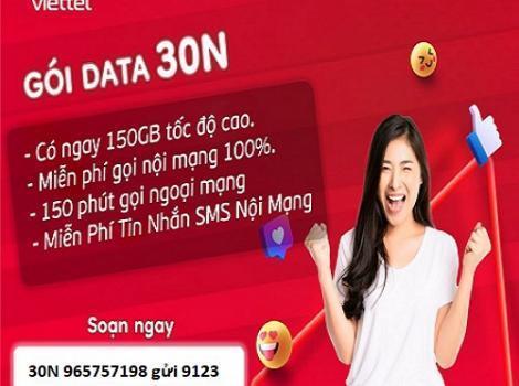 Gói cước combo 30N Viettel giá rẻ ưu đãi lớn 