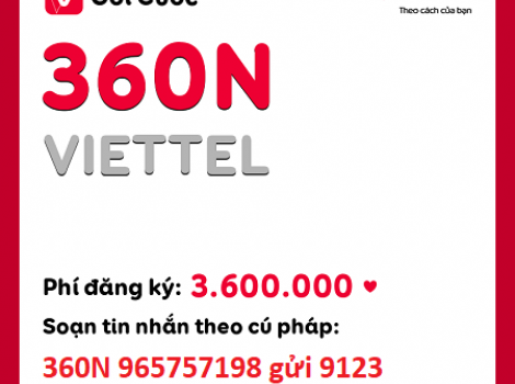 Hướng dẫn đăng ký gói cước 360N Viettel (360 ngày)