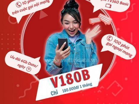 Gói cước combo Viettel - cước phí 180k/ tháng