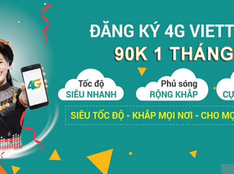 Danh sách các gói cước 4G Viettel 90k 1 tháng