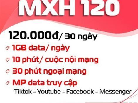 Gói cước mạng xã hội Viettel cước phí 120k/ tháng