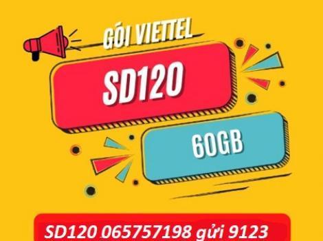 Gói 4G Viettel tháng chỉ 120k có 60Gb data tốc độ cao