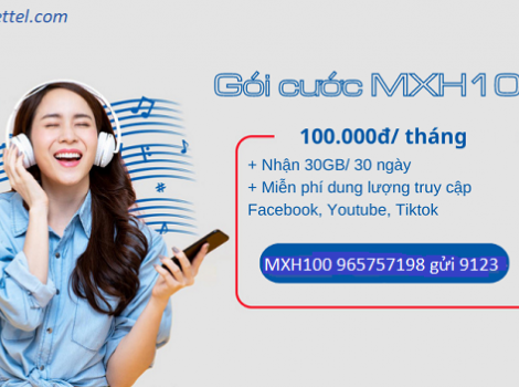 Lướt mạng xã hội không giới hạn cước phí 100k/tháng 