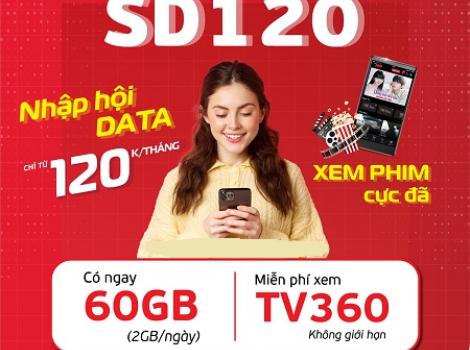 Gói 4G Viettel 120k/ tháng có 60Gb mới nhất 