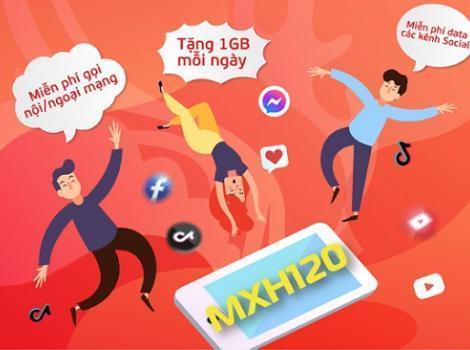 Free data Facebook, Youtube, Tiktok chỉ 120k/ tháng nhận thêm 30Gb + Free cước gọi nội, ngoại mạng
