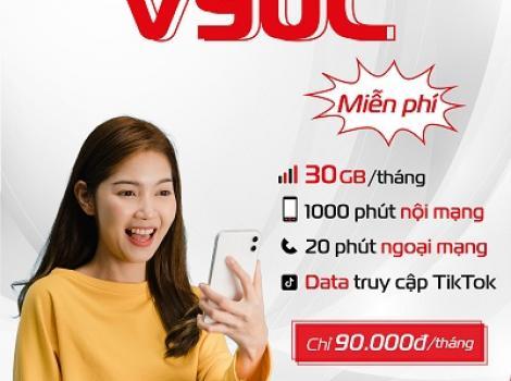 Gọi điện thả ga không lo về giá với gói cước V90C Viettel 90k/ tháng + Free 30Gb data 