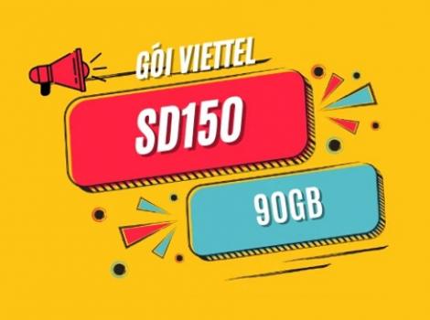 Thông tin gói cước SD150 Viettel có 90Gb data tốc độ cao chỉ từ 5k/ngày