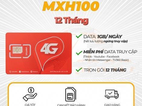 Miễn phí data truy cập TikTok, Facebook, Youtube - gói cước MXH100 Viettel