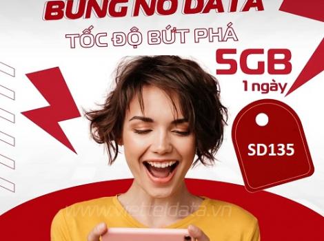 Nhận ngay 150Gb data tốc độ cao truy cập mạng miễn phí  với gói cước SD135 Viettel