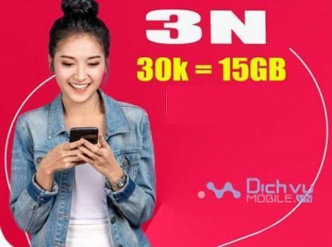 Gói cước 3 ngày 3N Viettel 15Gb ưu đãi cước thoại nội ngoại mạng