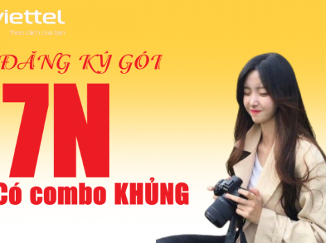 7N Viettel combo ưu đãi data + miễn phí cước thoại nội ngoại mạng chỉ 70k/ 7 ngày