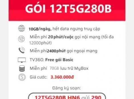 12T5G280B Viettel: Trải Nghiệm 5G Tối Ưu Trong 12 Tháng