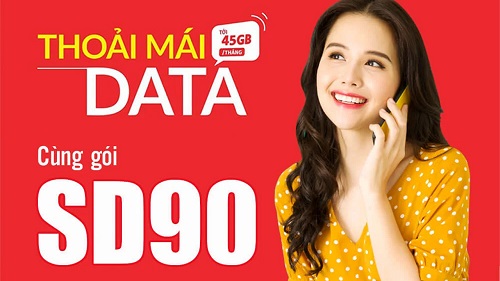 Gói 4G Viettel 90k có 45Gb mới nhất