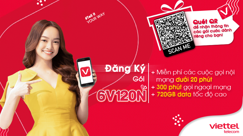 Gói cước 6v120N viettel
