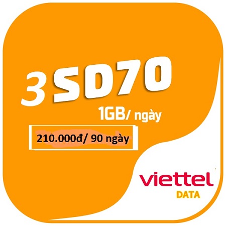 Gói cước 3SD70 Viettel