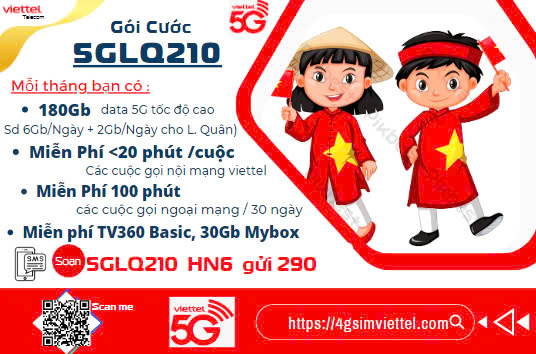 Gói cước 5GLQ210 Viettel