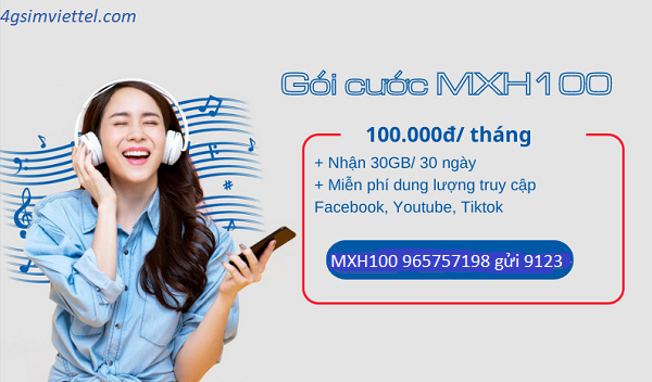 Lướt mạng xã hội không giới hạn cước phí 100k/tháng 