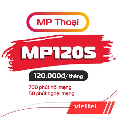 Thoải mái gọi nội ngoại mạng không lo về cước phí với gói MP120S Viettel 