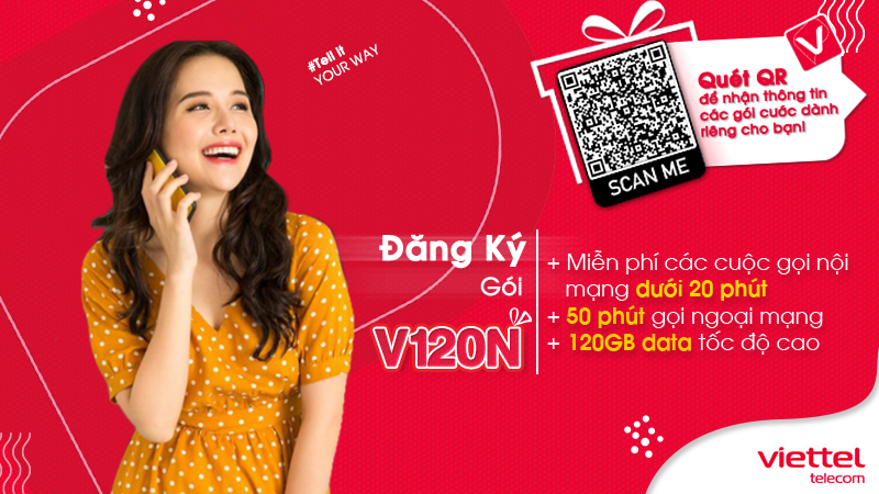 Gói cước V120N viettel