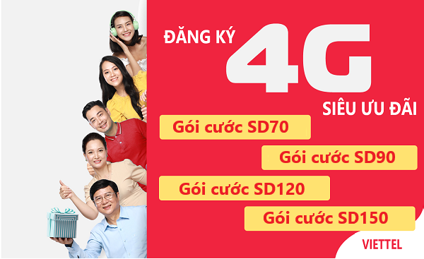 Danh sách các gói 4G tốc độ cao của Viettel chỉ từ 70k/ tháng 