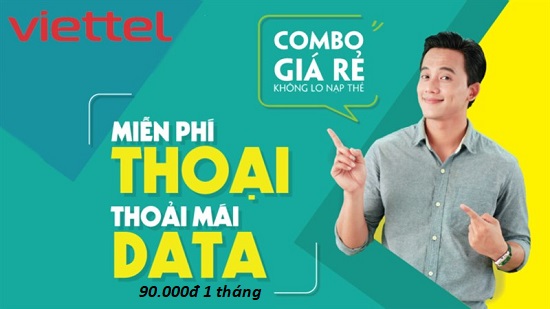 Gói combo Viettel 90k 1 tháng