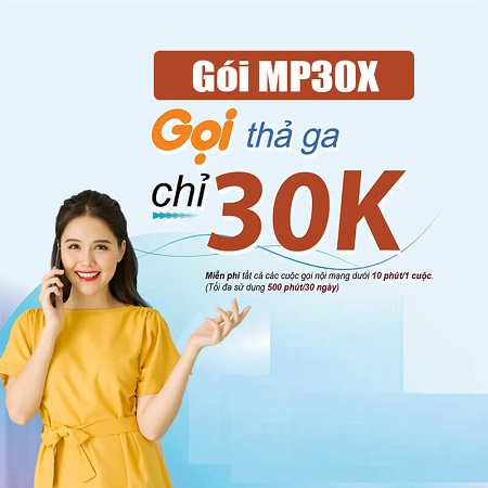 Gọi nội mạng thả ga không lo về giá với gói cước MP30X Viettel 