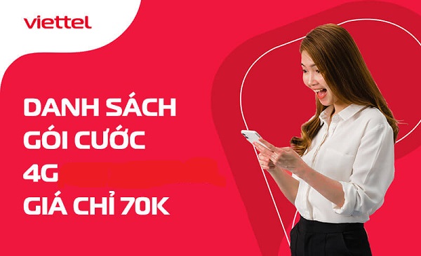 Gói cước 4G Viettel 70k