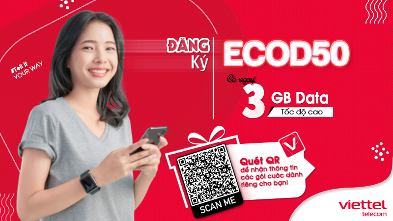 Gói cước ECOD50 viettel
