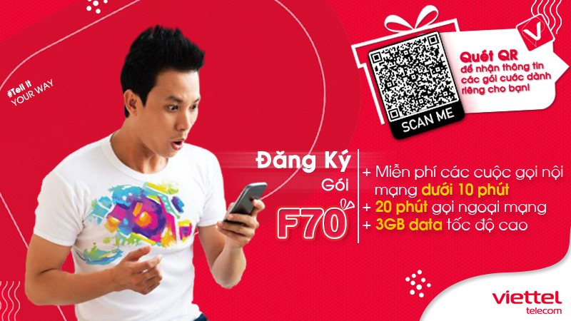 Gói cước F70 Viettel