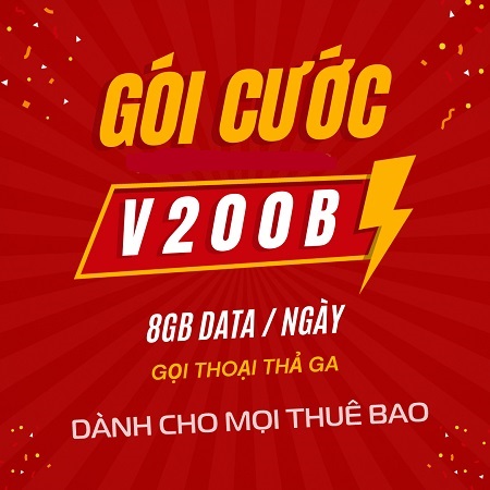 Gói 4G Viettel tháng - cước phí 200k/ tháng