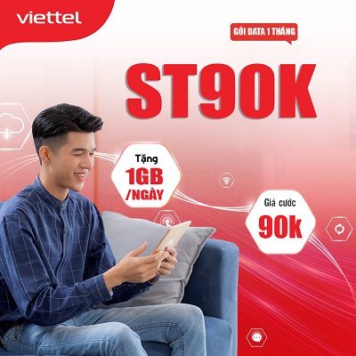 Đăng ký gói cước ST90k nhận tới 30Gb data tốc độ cao chỉ 90k/ tháng