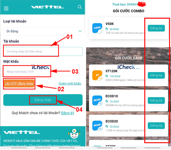 Cách tra cứu gói cước Viettel cho các thuê bao