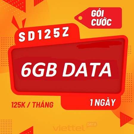 Gói 4G Viettel 125k có 180Gb mới nhất 
