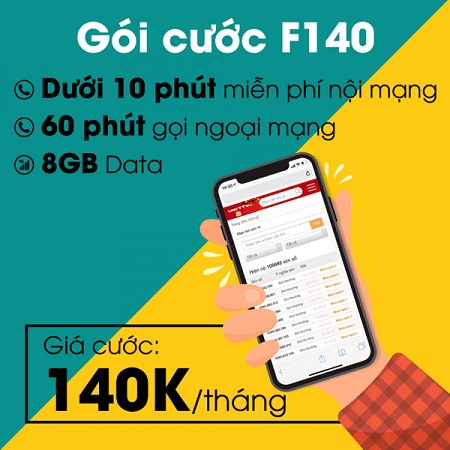 Gói cước combo Viettel cước phí 140k - F1140 Viettel