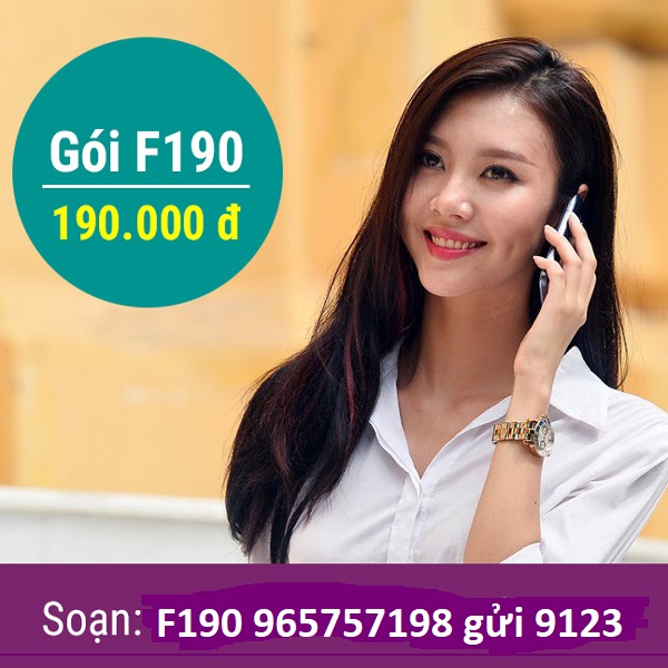 Gói cước combo Viettel 190k/ tháng