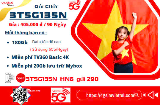 Gói 3T5G135N Viettel