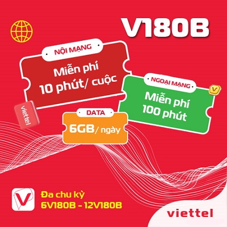 Gói combo Viettel 180k/ tháng