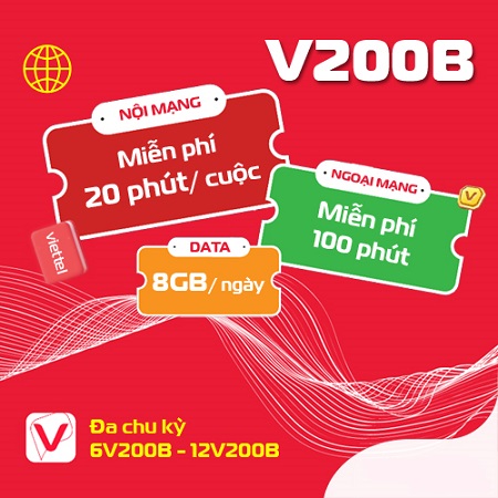 Gói cước combo Viettel - cước phí 200k/ tháng