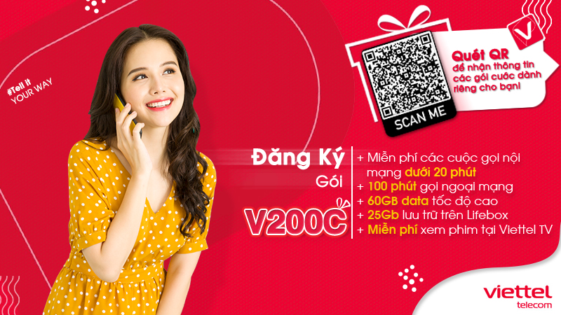 Gói cước V200C của Viettel