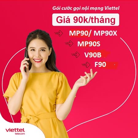 Gói cước nội mạng Viettel 90k tháng