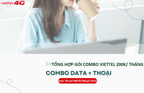 Danh sách các gói combo Viettel 200k/ tháng