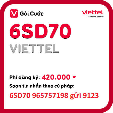 Gói cước 6SD70 Viettel