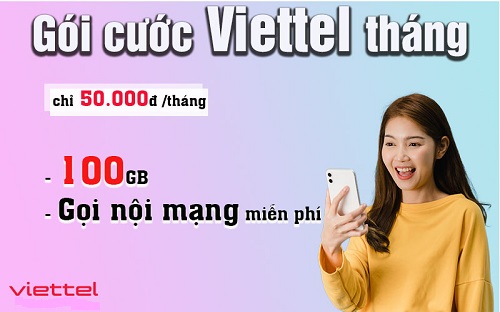 Gói cước nội mạng Viettel 50k/ tháng